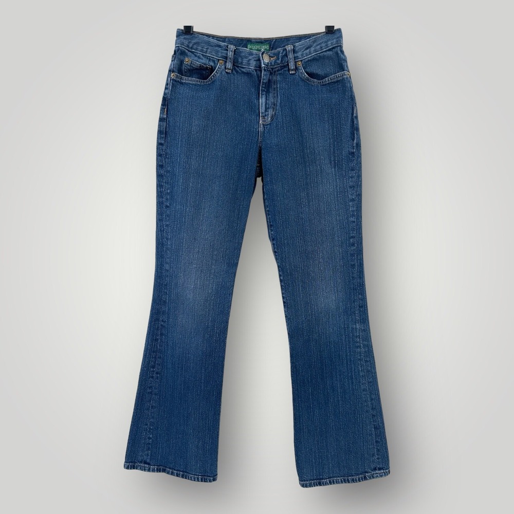 LRL Lauren Jeans Co. Ralph Lauren Blue Jeans Womans Size 2 29x31 Bootcut Stretch